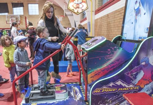 Mile High Arcade game rental event - Kids playing games