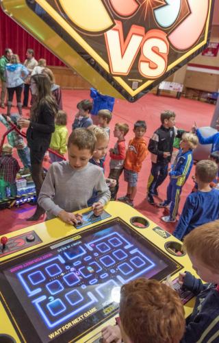 Mile High Arcade game rental event - Kids playing games