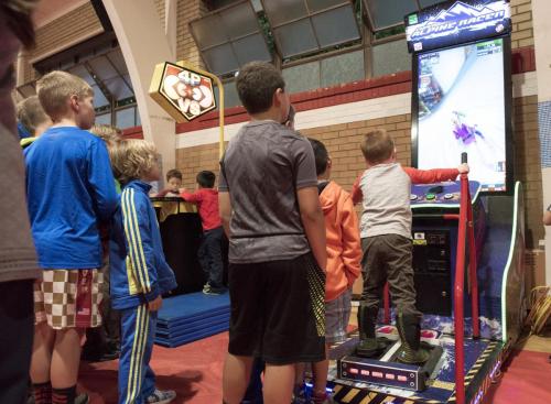 Mile High Arcade game rental event - Kids playing games