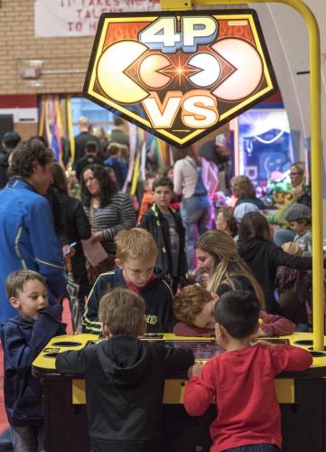 Mile High Arcade game rental event - Kids playing games